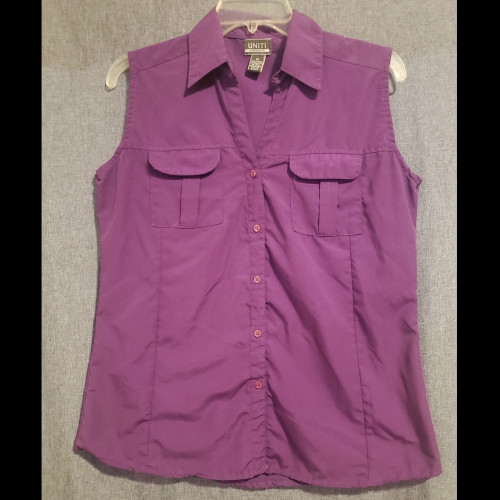 Purple vest blouse